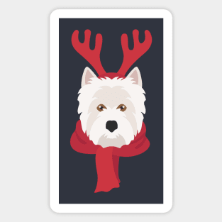 West Highland Christmas Dog Magnet